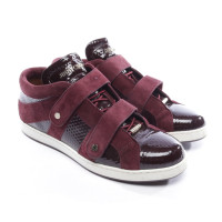 Jimmy Choo Sneakers aus Leder in Bordeaux