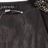Jitrois Kleid aus Leder in Schwarz