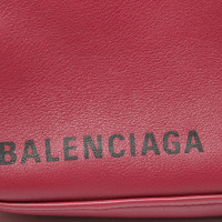 Balenciaga Triangle Clutch Leather in Bordeaux