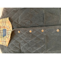 Burberry Jacke/Mantel aus Baumwolle in Schwarz