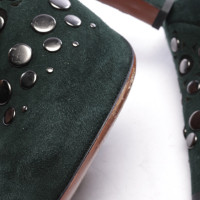Alaïa Stiefeletten aus Leder in Grün