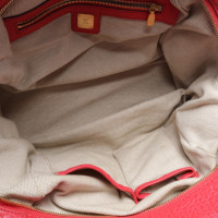 Mcm Handtasche aus Leder in Rot