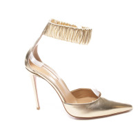 Aquazzura Sandalen aus Leder in Gold