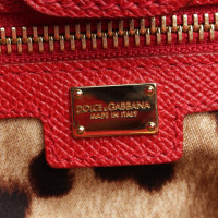 Dolce & Gabbana Shopper aus Leder in Rot