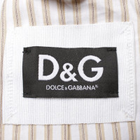 Dolce & Gabbana Lederjacke in Beige