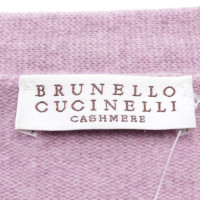 Brunello Cucinelli Oberteil aus Kaschmir in Violett