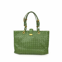 Bottega Veneta Roma Mini aus Leder in Grün