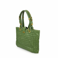 Bottega Veneta Roma Mini aus Leder in Grün