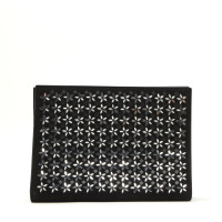 Alaïa Clutch aus Wildleder in Schwarz