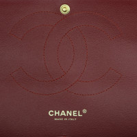 Chanel Classic Flap Bag Jumbo Leer in Bordeaux