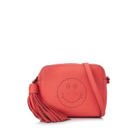 Anya Hindmarch Smiley leather shoulder bag in orange