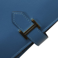 Hermès Béarn aus Leder in Blau