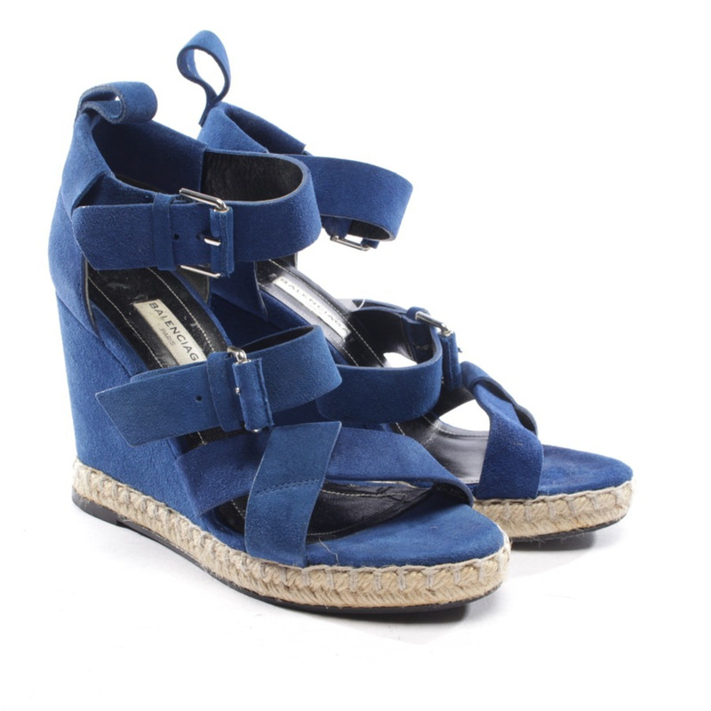 blue balenciaga sandals
