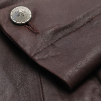High Use Jacke/Mantel aus Leder in Braun