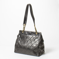 Chanel Shopping Tote Leer in Zwart