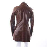 Gianfranco Ferré Jacket/Coat Leather in Brown