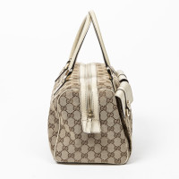 Gucci Handtasche aus Canvas in Beige