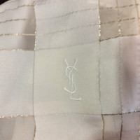 Yves Saint Laurent Schal/Tuch aus Seide in Creme