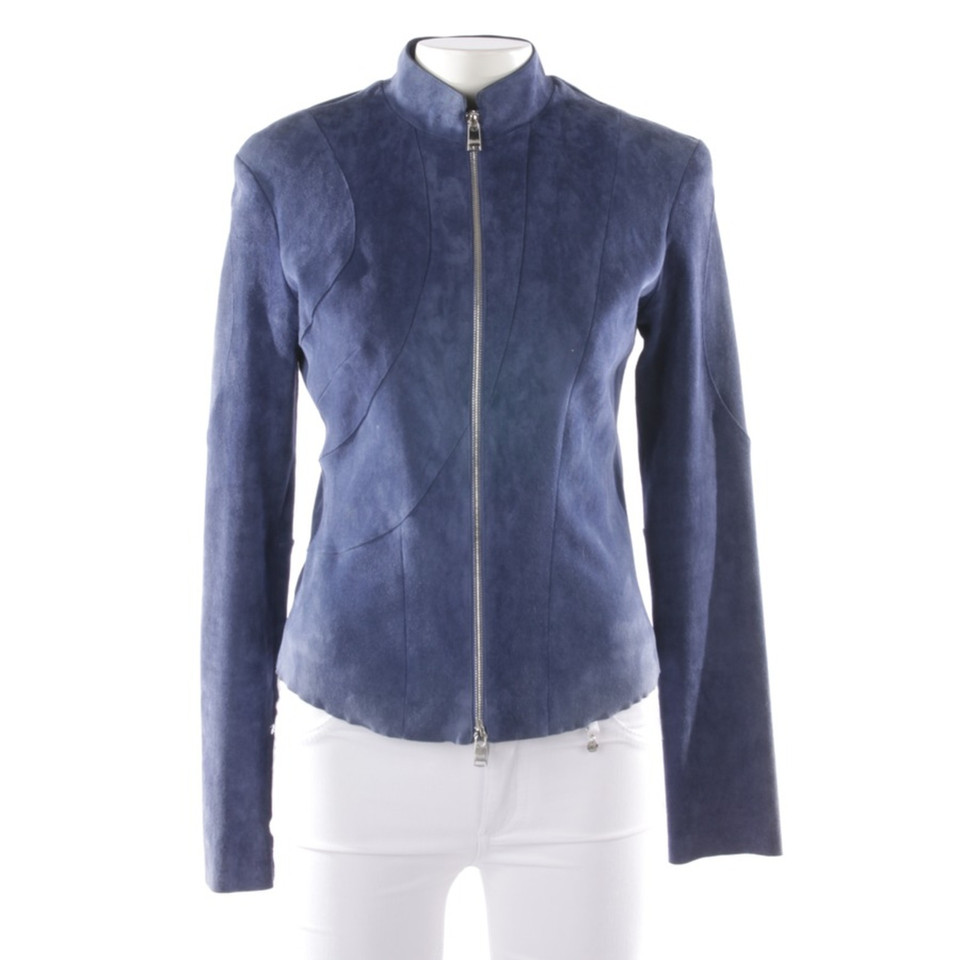 Jitrois Jacke/Mantel aus Leder in Blau