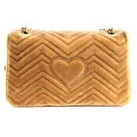 Gucci GG Marmont Flap Bag Normal in Beige