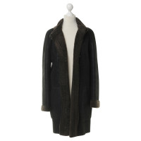 Akris Sheepskin coat in black
