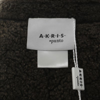 Akris Manteau en peau de mouton noir