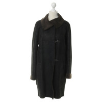 Akris Sheepskin coat in black