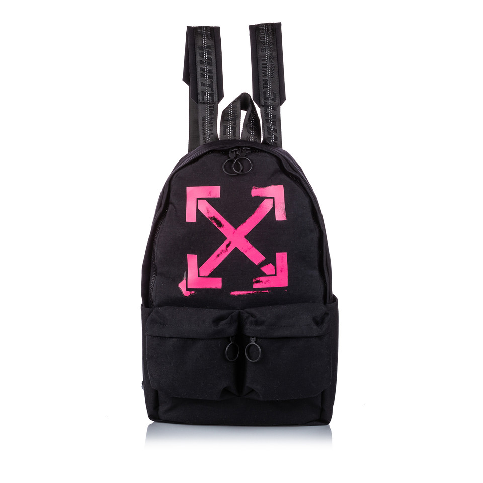 Off White Backpack Canvas in Black
