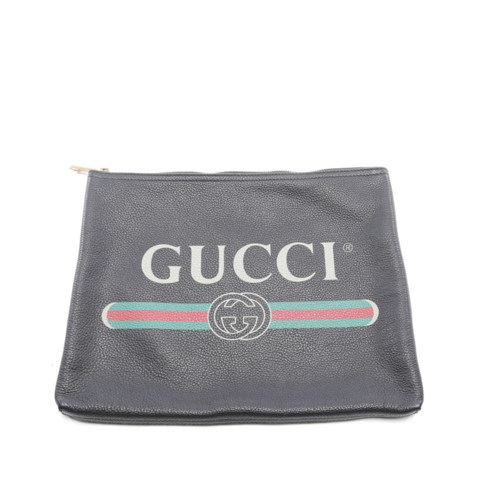 Gucci Clutch Leer in Zwart