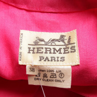 Hermès Jas/Mantel Linnen in Rood
