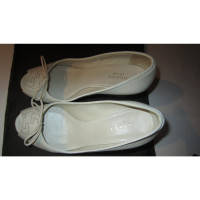 Gucci Wedges aus Leder in Creme