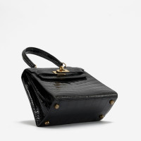 Hermès Kelly Bag 20 aus Leder in Schwarz