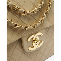 Chanel Classic Flap Bag Maxi Leather in Beige