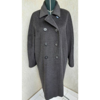 Max Mara Jacke/Mantel aus Wolle in Grau