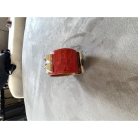 Hermès Collier de Chien Armband in Pelle in Rosso