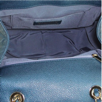 Chanel Rucksack aus Leder in Blau