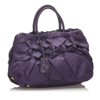 Prada Tote Bag aus Baumwolle in Violett