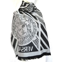Versace Schal/Tuch aus Wolle in Schwarz