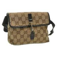 Gucci Handtasche aus Canvas in Beige