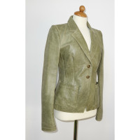 Balenciaga Jacket/Coat Leather in Olive