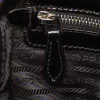 Prada Borsa da viaggio in Pelle verniciata in Nero