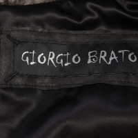 Giorgio Brato Jacke/Mantel aus Leder in Schwarz