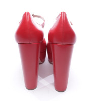 Miu Miu Pumps/Peeptoes aus Leder in Rot