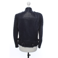 Barbara Bui Jacket/Coat Leather in Blue