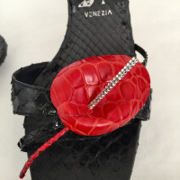 René Caovilla Pumps/Peeptoes Leather in Black