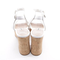 Miu Miu Sandalen aus Baumwolle in Weiß