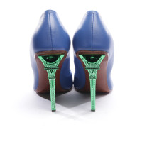 Vetements Pumps/Peeptoes aus Leder in Blau