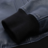 Philipp Plein Jacket/Coat Leather in Blue