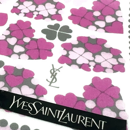 Yves Saint Laurent Echarpe/Foulard en Coton en Rose/pink