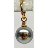 Chanel Earring Pearls in Silvery